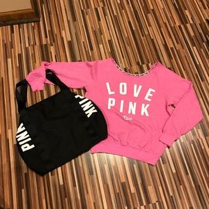 NWOT PINK Sweater & Duffle 💕